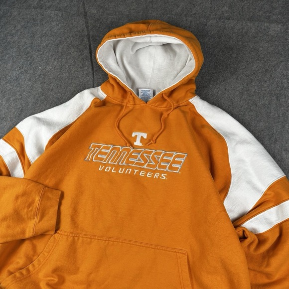 VTG Tennessee Volunteers Hoodie Sweatshirt Mens 2XL Orange Striped Morgan Wallen - Picture 1 of 8